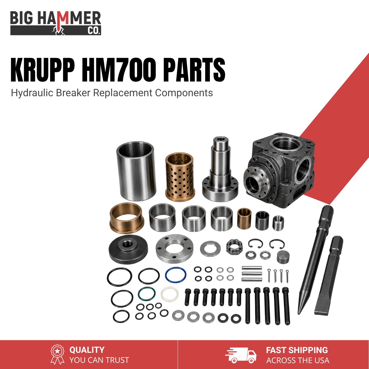 All Parts for Krupp HM700 Hydraulic Breaker