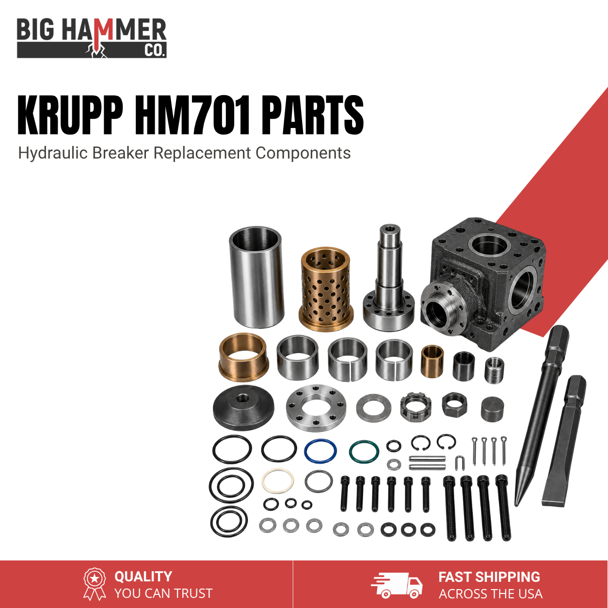 All Parts for Krupp HM701 Hydraulic Breaker