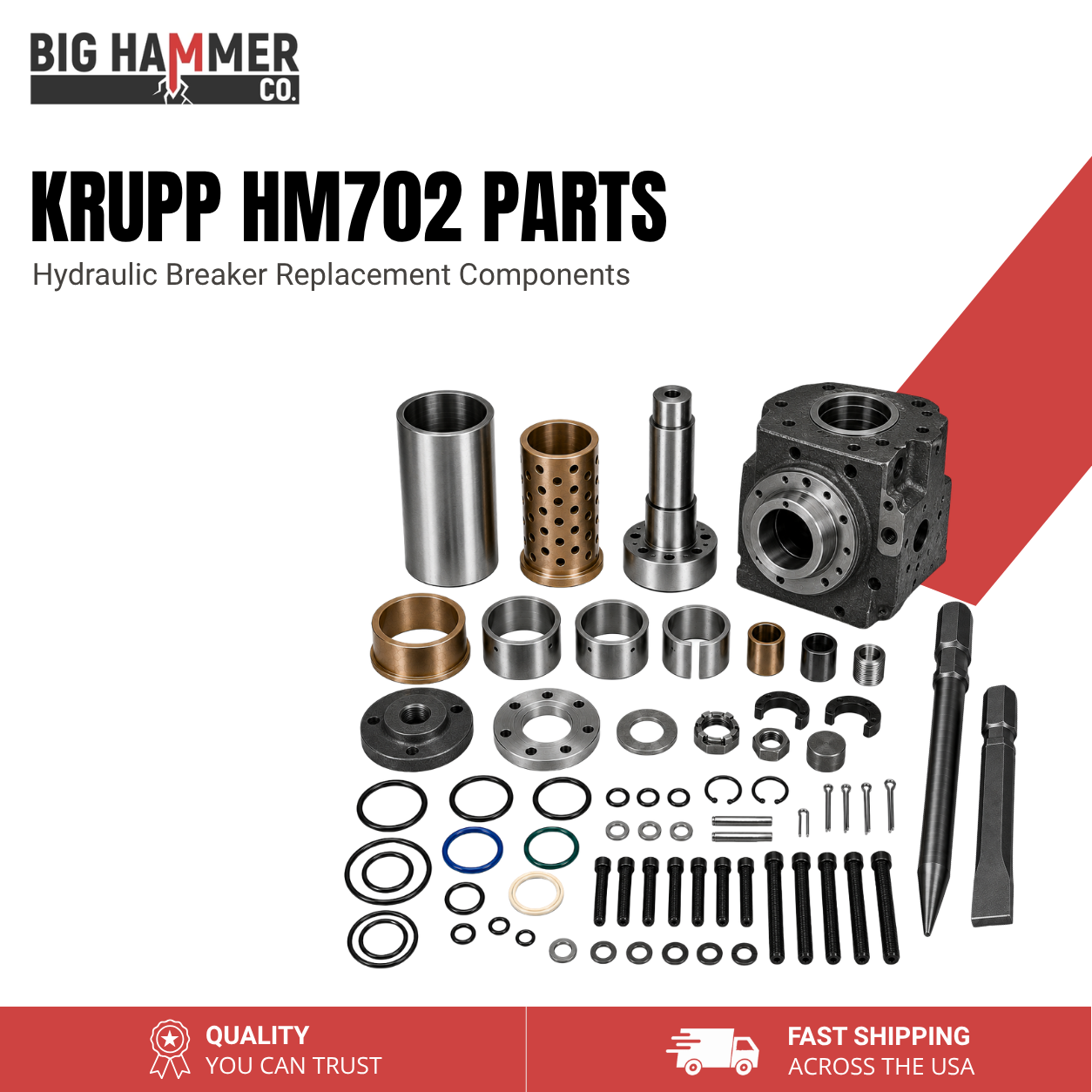 All Parts for Krupp HM702 Hydraulic Breaker