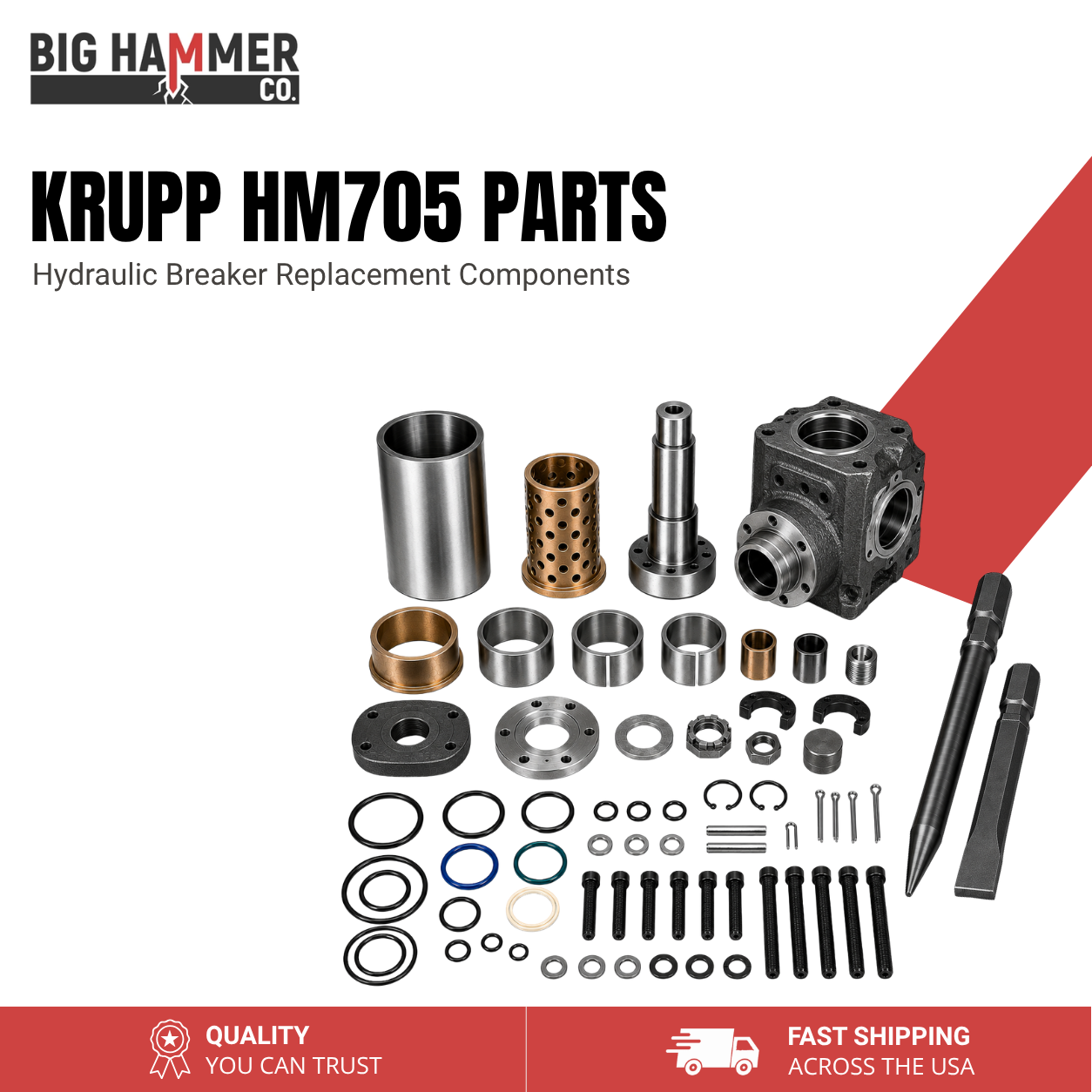 All Parts for Krupp HM705 Hydraulic Breaker