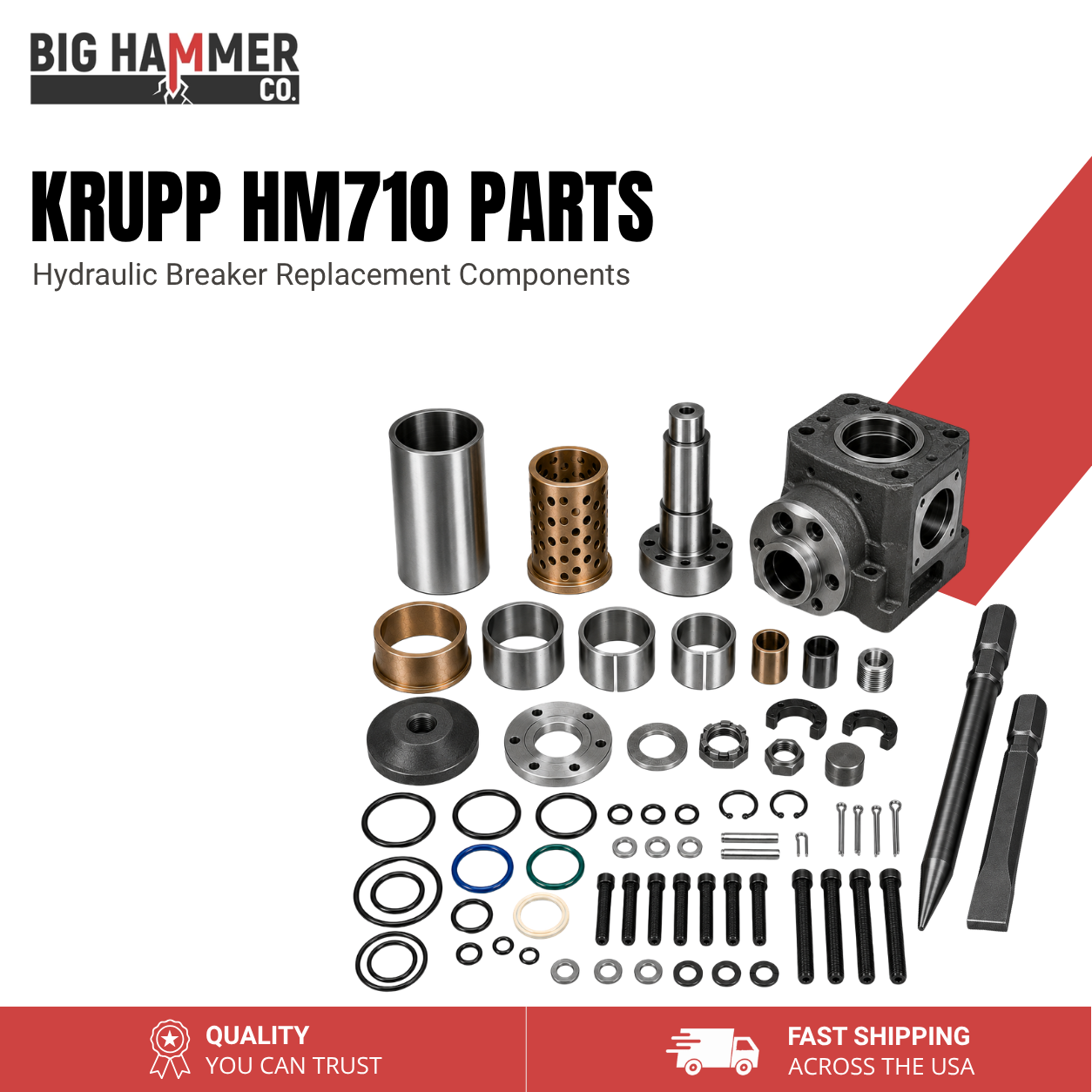 All Parts for Krupp HM710 Hydraulic Breaker