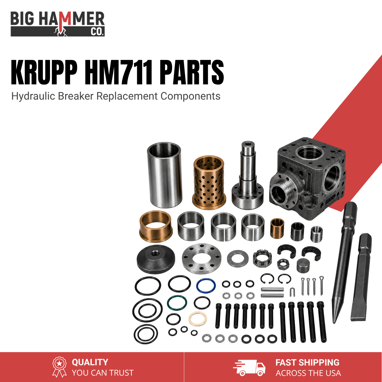 All Parts for Krupp HM711 Hydraulic Breaker