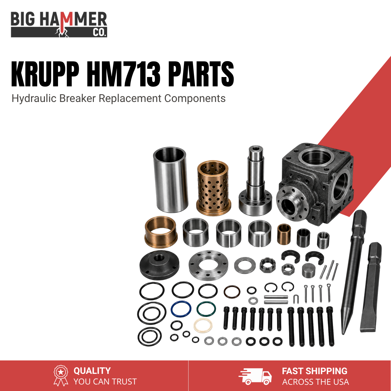 All Parts for Krupp HM713 Hydraulic Breaker