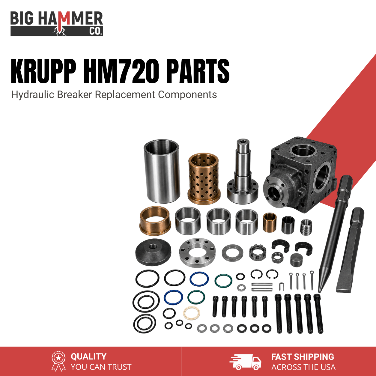 All Parts for Krupp HM720 Hydraulic Breaker