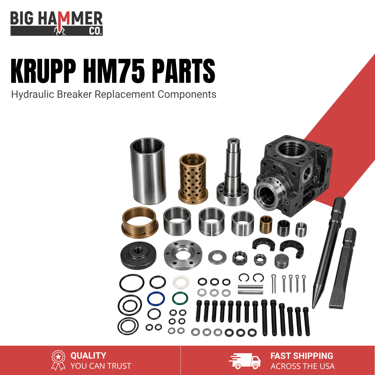 All Parts for Krupp HM75 Hydraulic Breaker
