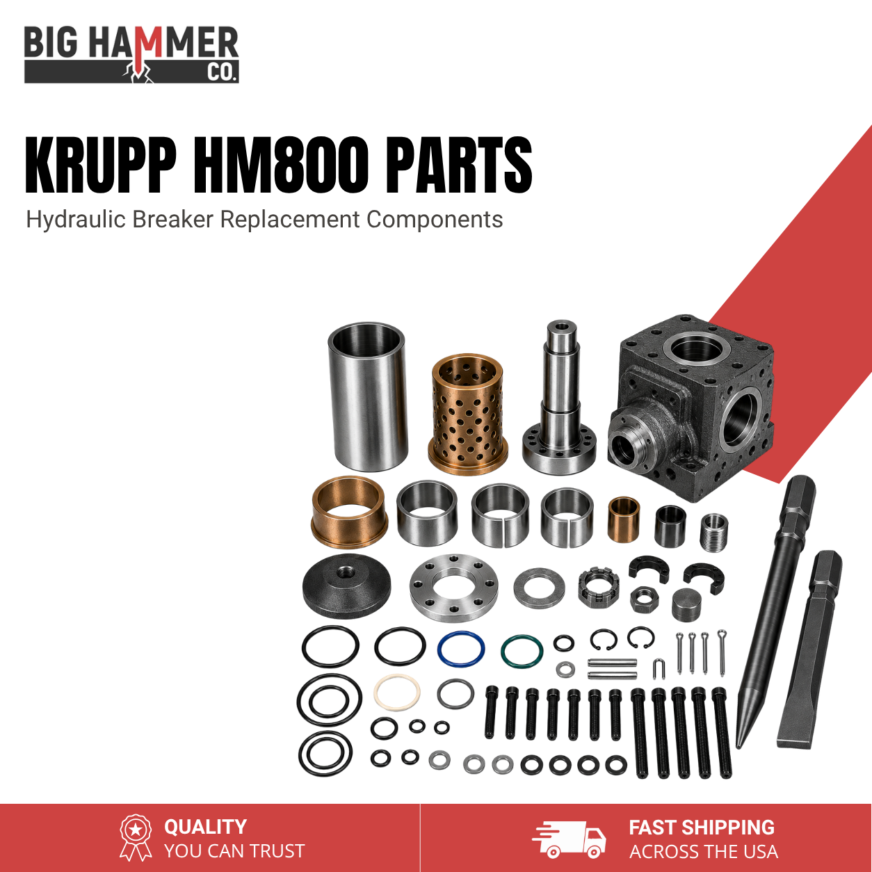 All Parts for Krupp HM800 Hydraulic Breaker