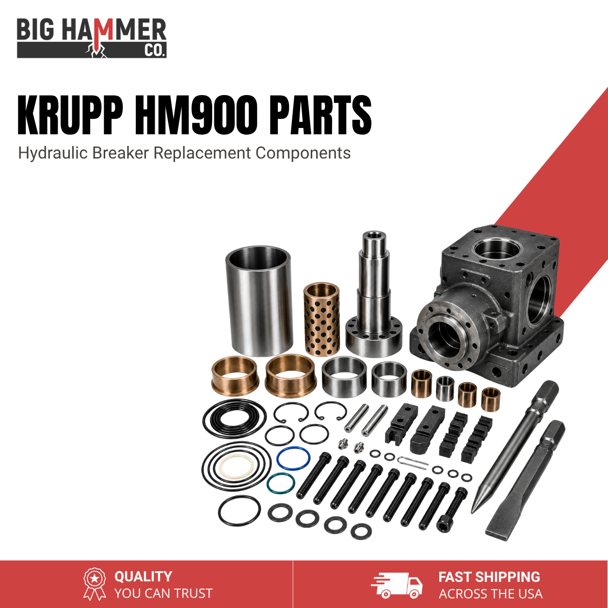 All Parts for Krupp HM900 Hydraulic Breaker