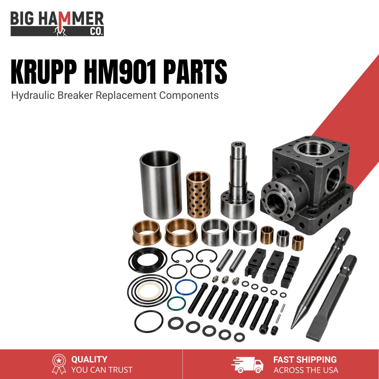 All Parts for Krupp HM901 Hydraulic Breaker