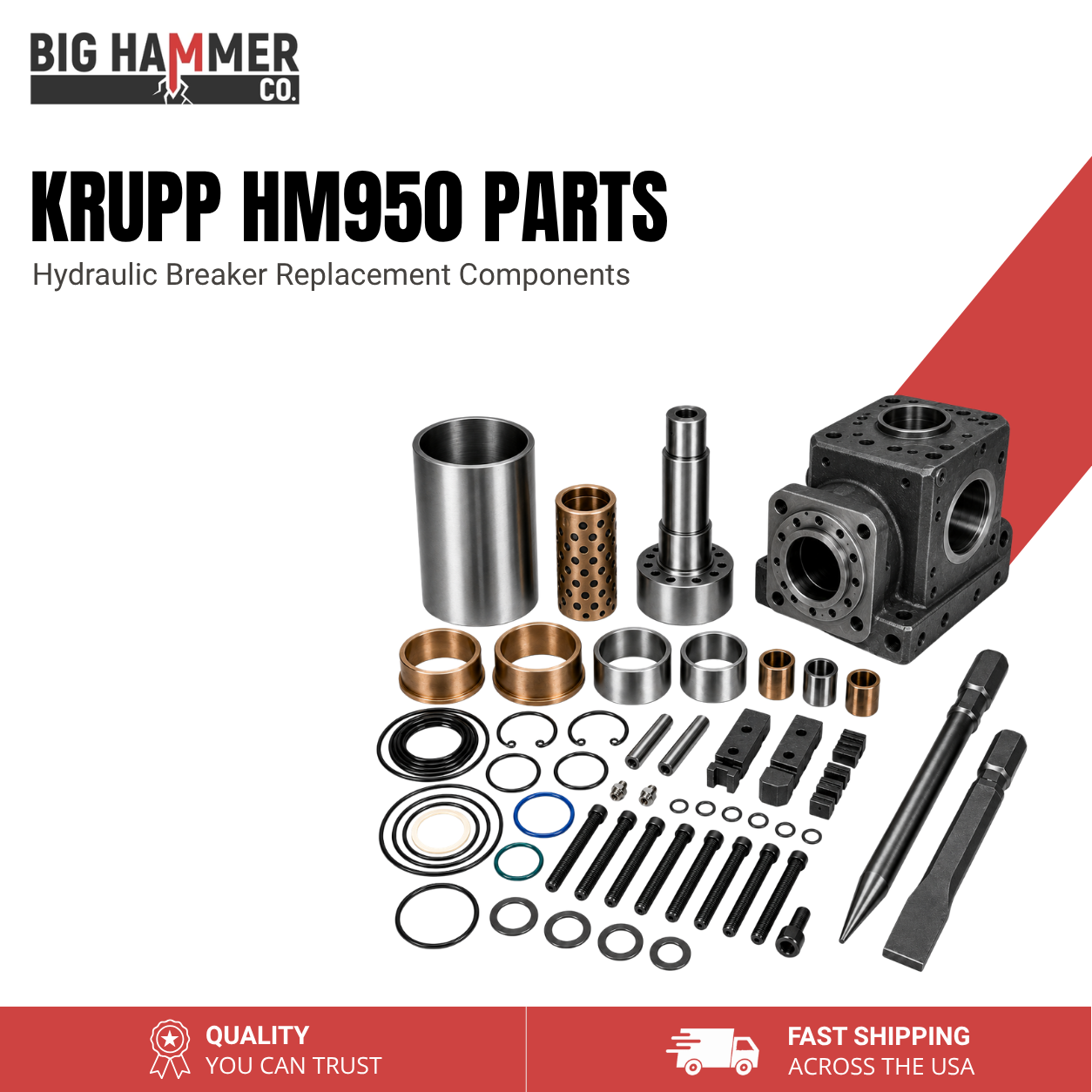 All Parts for Krupp HM950 Hydraulic Breaker