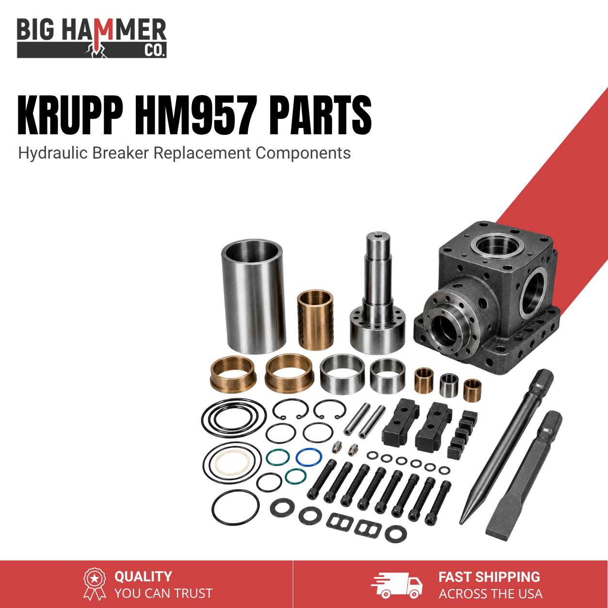 All Parts for Krupp HM957 Hydraulic Breaker