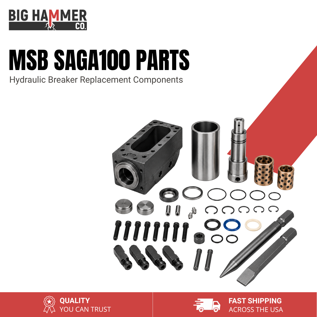 All Parts for MSB SAGA100 Hydraulic Breaker