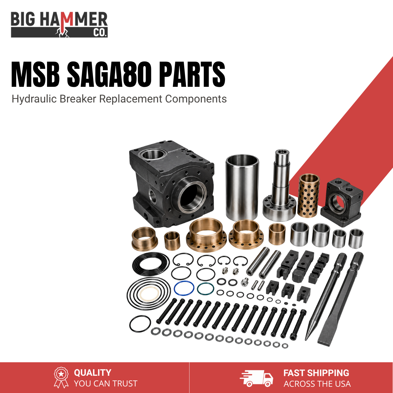 All Parts for MSB SAGA80 Hydraulic Breaker
