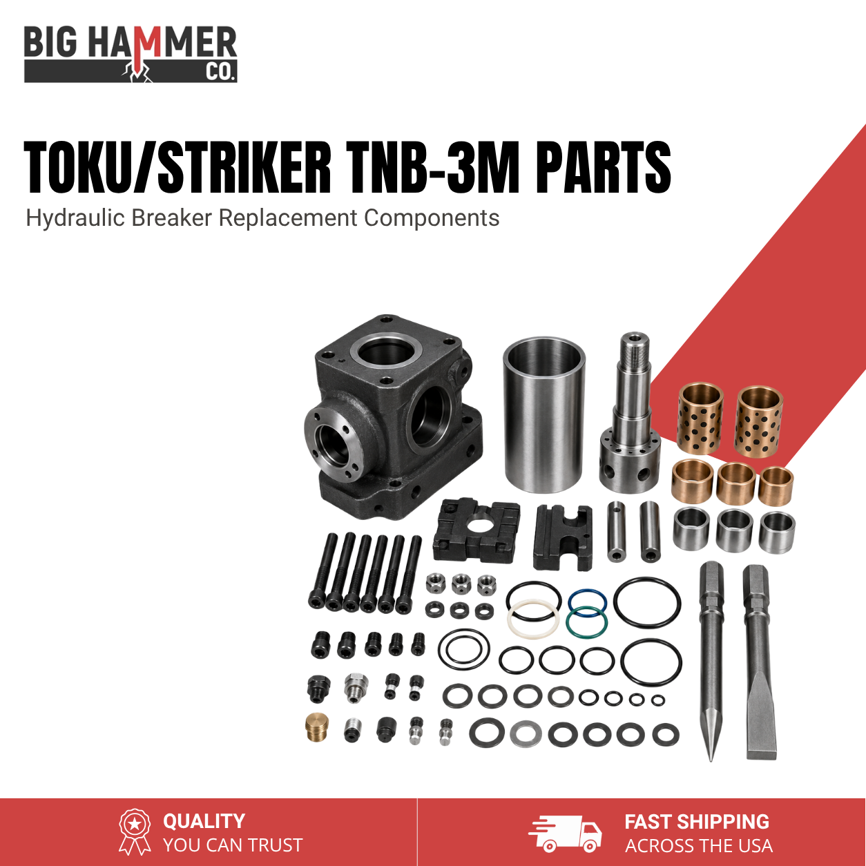 All Parts for Toku/Striker TNB-3M Hydraulic Breaker