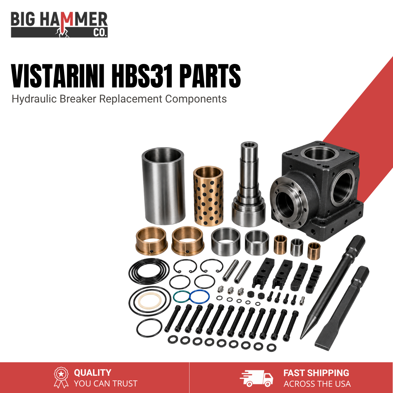 All Parts for Vistarini HBS31 Hydraulic Breaker
