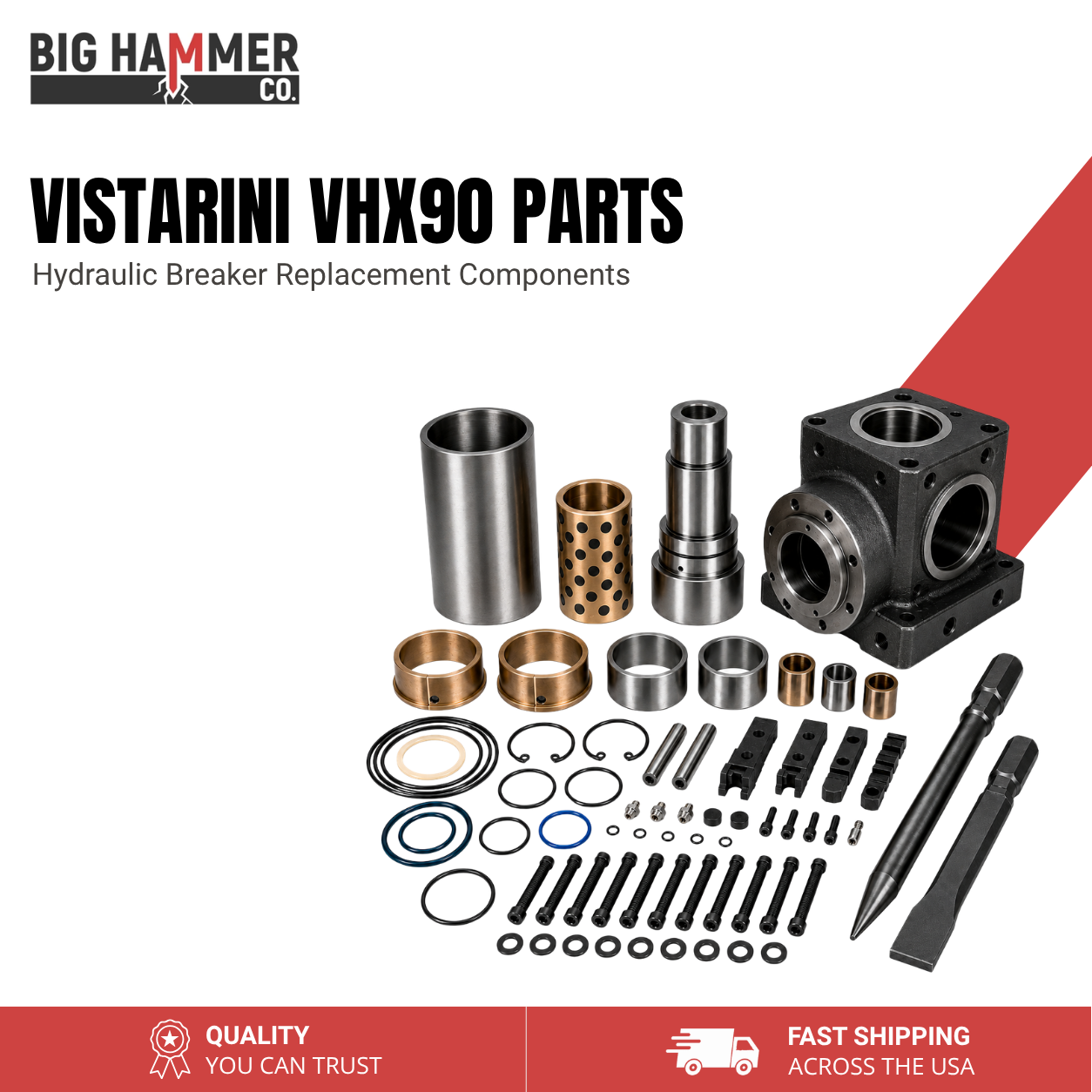 All Parts for Vistarini VHX90 Hydraulic Breaker