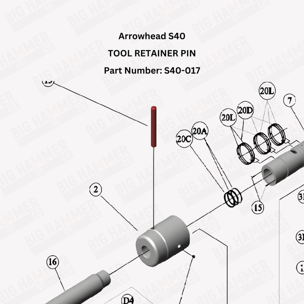 Arrowhead S40 Tool Retainer Pin