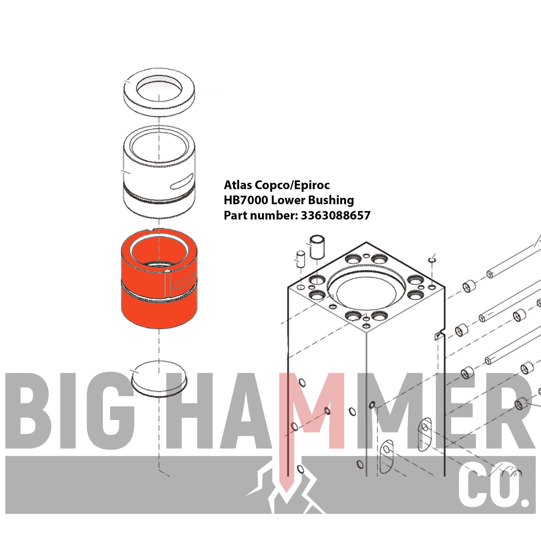 Atlas Copco/Epiroc HB7000 Lower Bushing