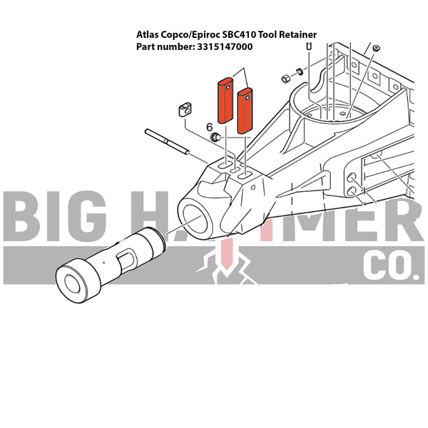 Atlas Copco/Epiroc SBC410 Tool Retainer