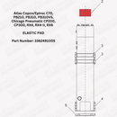 Atlas Copco/Epiroc C70, PB210, PB310, PB310VS, Chicago Pneumatic CP200, CP300, RX4, RX4-II, RX6 Elastic Pad