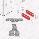 Atlas Copco/Epiroc EC140T, EC150T, EC150TCL, EC155T, EC155TCL, HB2000, HB2000DP, HB2200, HB2200DP, HB2500, HB2500DP, MB1700, MB1700DP, MB1700E, Chicago Pneumatic RX25, RX26, RX30, RX38 Retainer Bar