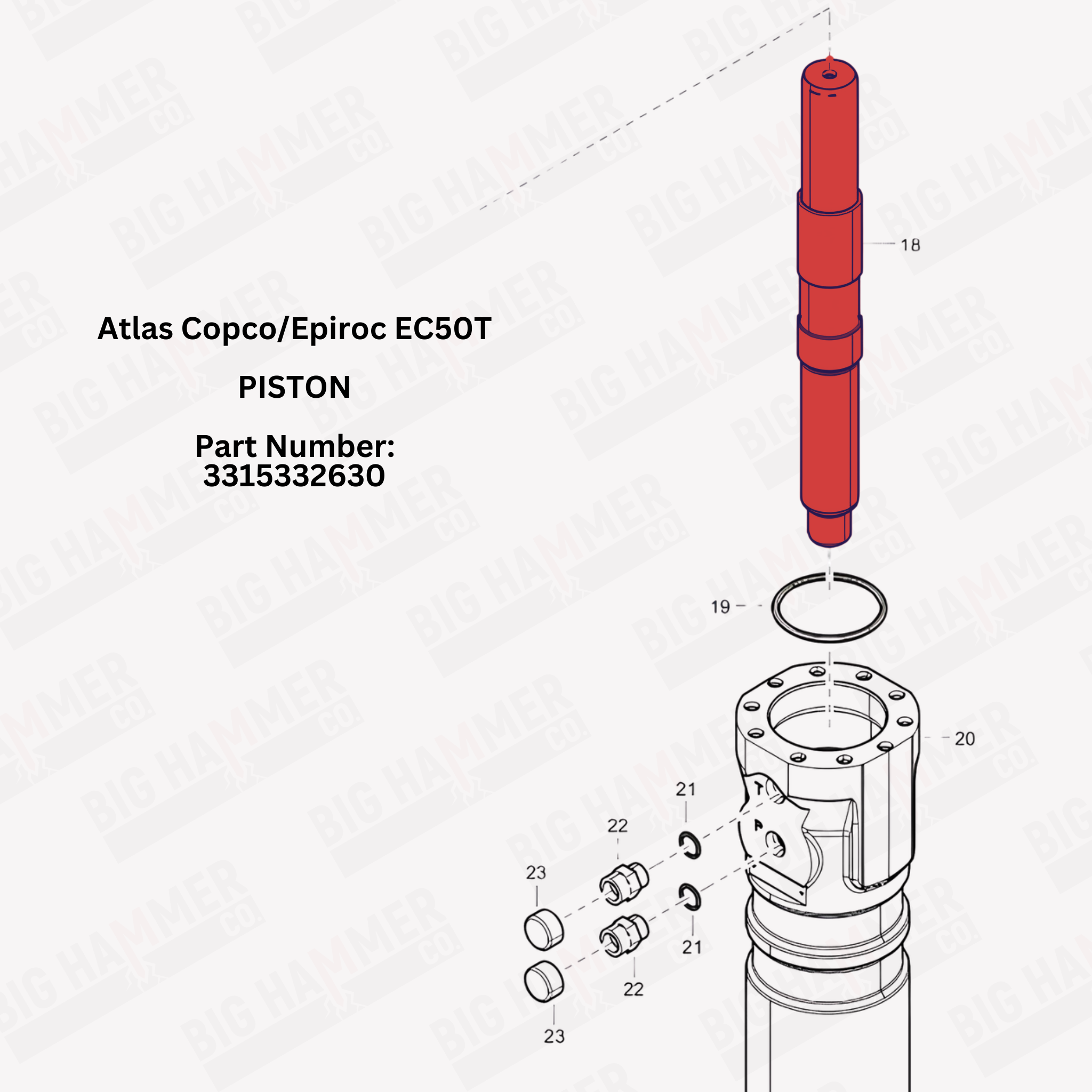 Atlas Copco/Epiroc EC50T Piston