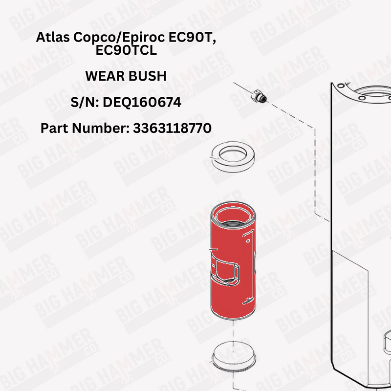 Atlas Copco/Epiroc EC90T, EC90TCL Lower Bushing