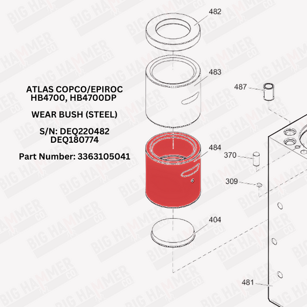 Atlas Copco/Epiroc HB4700, HB4700DP Lower Bushing