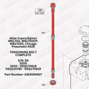 Atlas Copco/Epiroc MB1700, MB1700DP, MB1700E, Chicago Pneumatic RX25 Side Bolt Complete