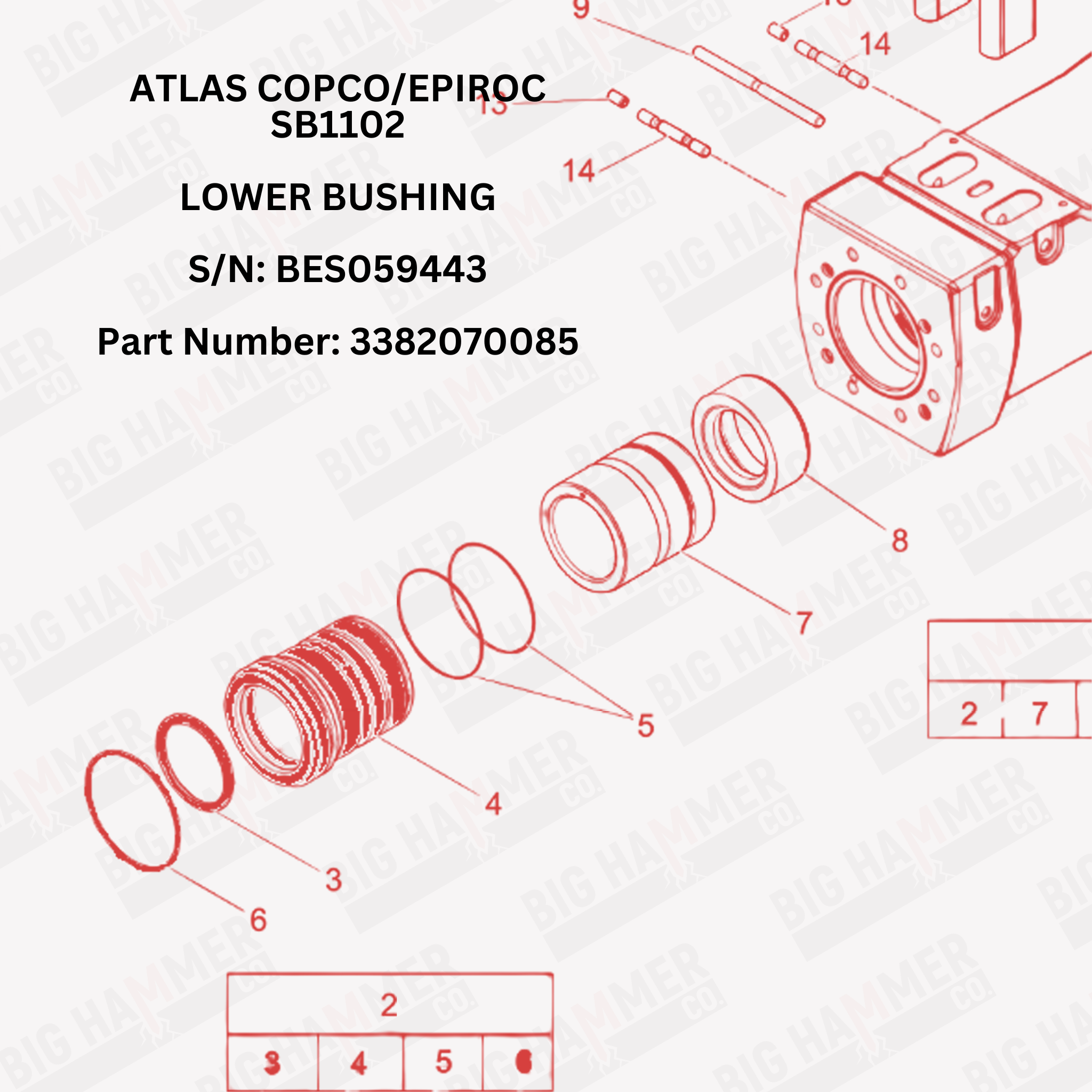 Atlas Copco/Epiroc SB1102 Lower Bushing