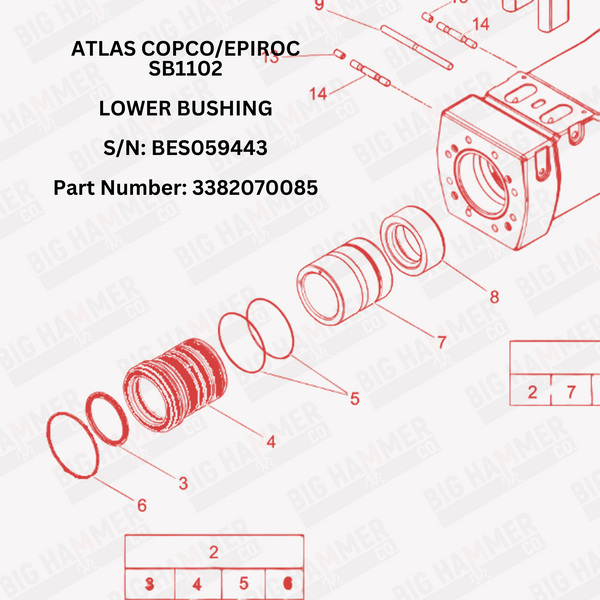 Atlas Copco/Epiroc SB1102 Lower Bushing