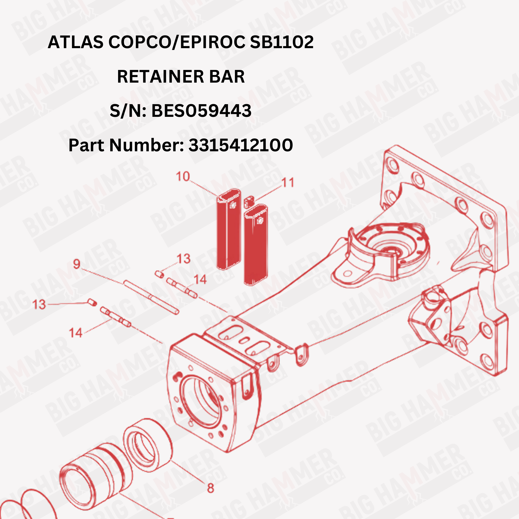 Atlas Copco/Epiroc SB1102 Retainer Bar