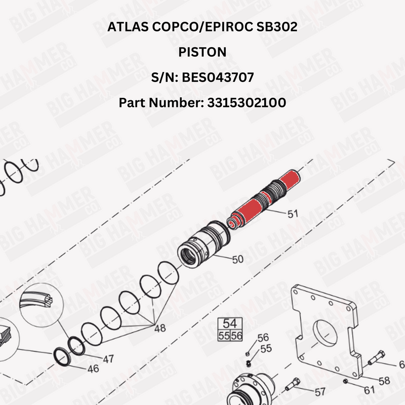 Atlas Copco/Epiroc SB302 Piston