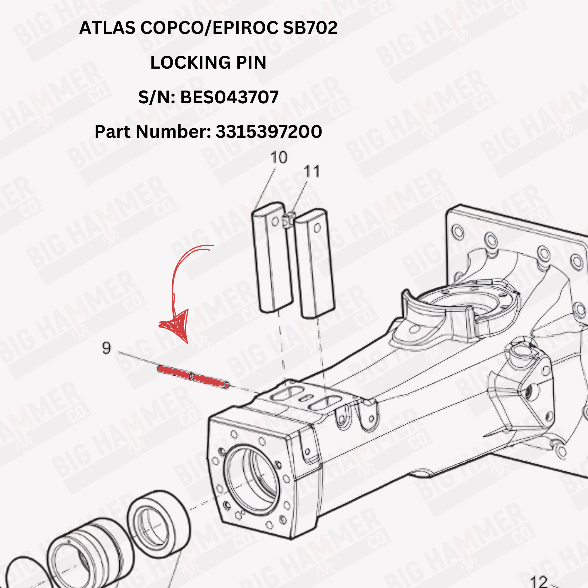 Atlas Copco/Epiroc SB702 Lock Pin