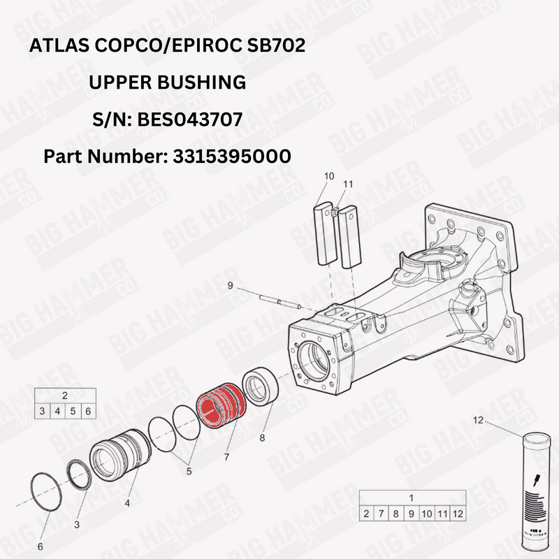 Atlas Copco/Epiroc SB702 Upper Bushing