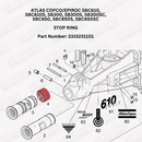 Atlas Copco/Epiroc SBC610, SBC610S, SB300, SB300S, SB300SC, SBC650, SBC650S, SBC650SC Spacer