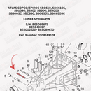 Atlas Copco/Epiroc SBC610, SBC610S, SBU340, SB302, SB300, SB300S, SB300SC, SBC650, SBC650S, SBC650SC Conex Spring Pin