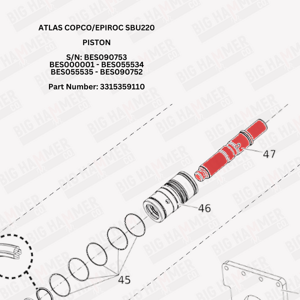 Atlas Copco/Epiroc SBU220 Piston