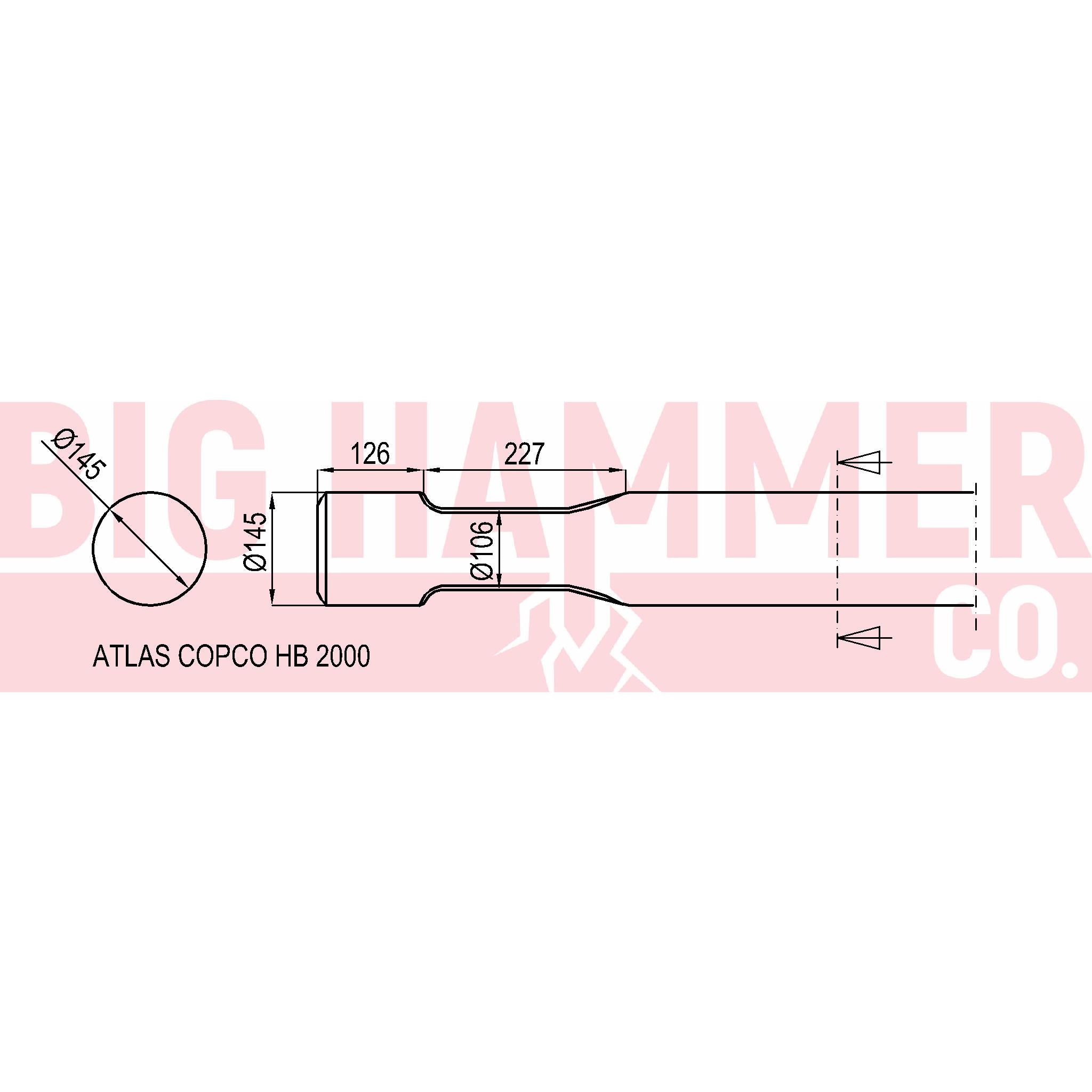 Atlas Copco/Epiroc HB2000 Points and Chisels