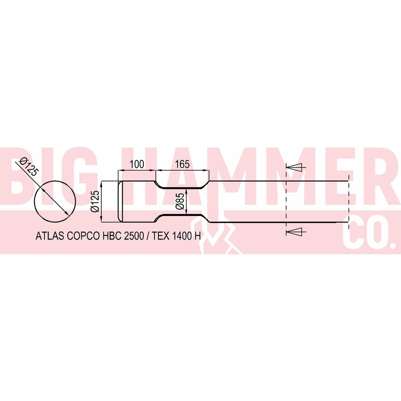 Atlas Copco/Epiroc HBC2500 , TEX1400H. Points and Chisels