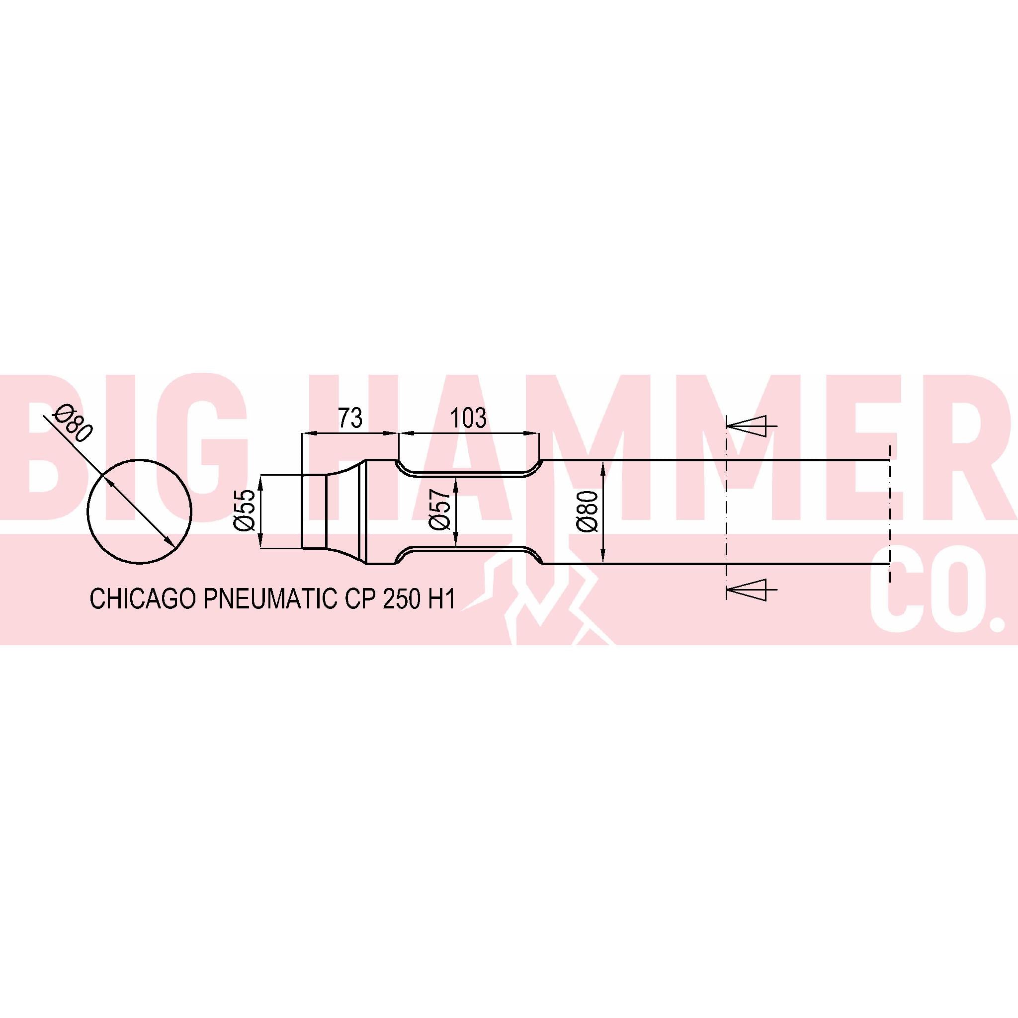 Chicago Pneumatic CP250 H1 points and chisels