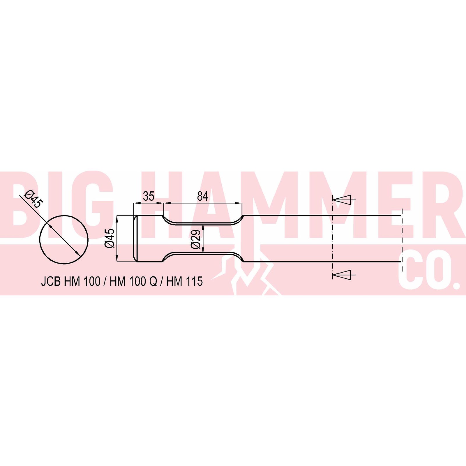 JCB HM100, HM100Q, HM115 Point and Chisel
