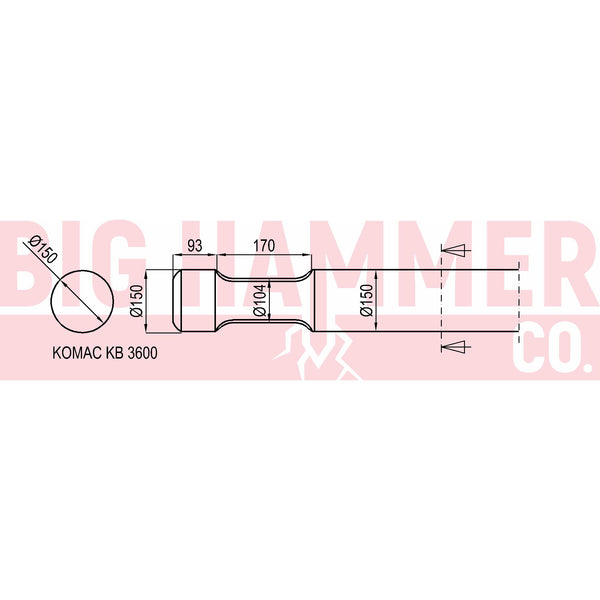 Komac KB 3600 points and chisels
