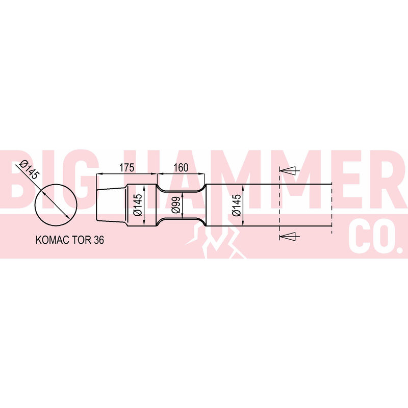 Komac TOR36 points and chisels