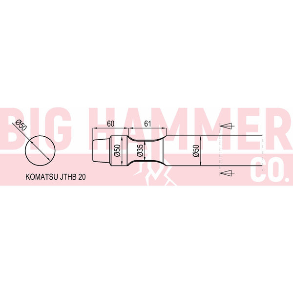Komatsu JTHB20 Chisel and Point