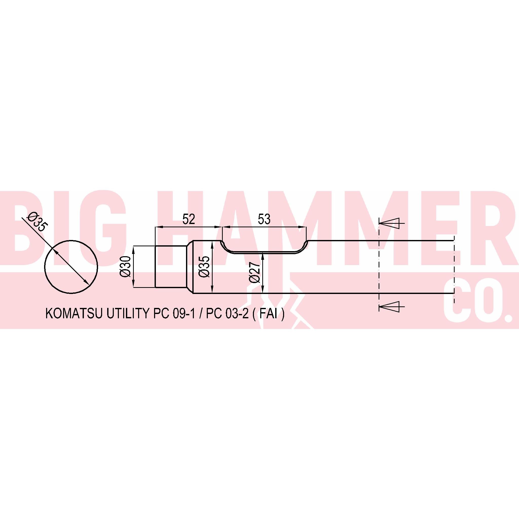 Komatsu UTILITY PC091 , PC032 ( FAI ) Chisel and Point
