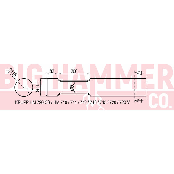 Krupp HM710 , 711 , 712 , 713 , 715 , 720 , 720V Point and Chisel