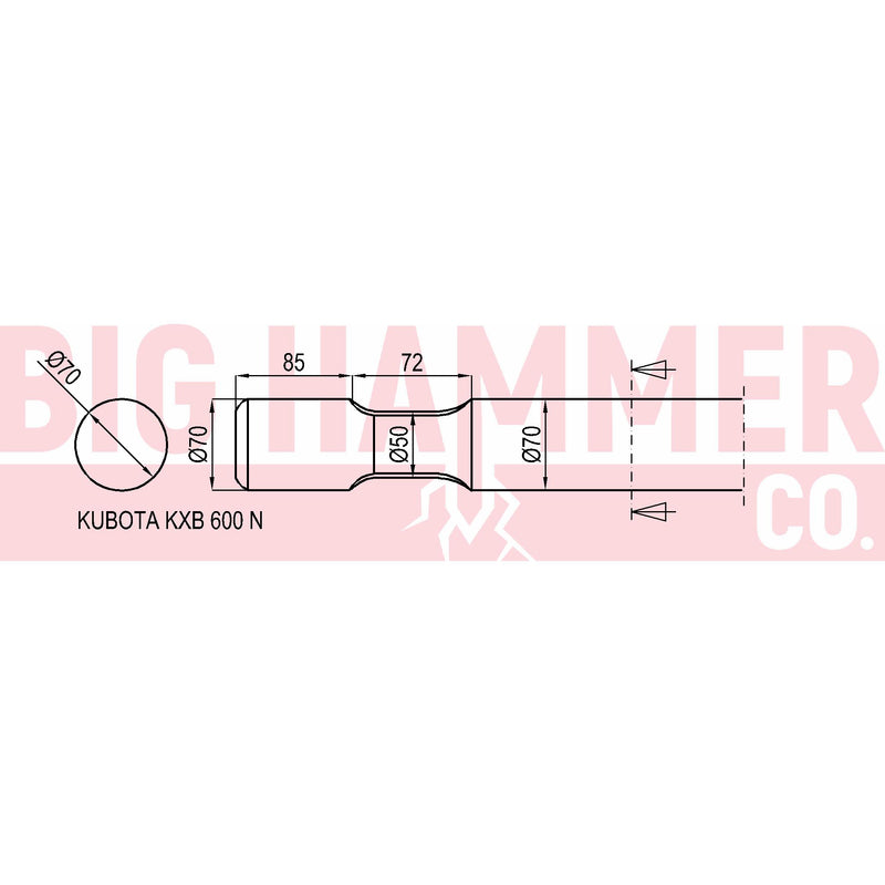 Kubota KXB600N Chisel and Point