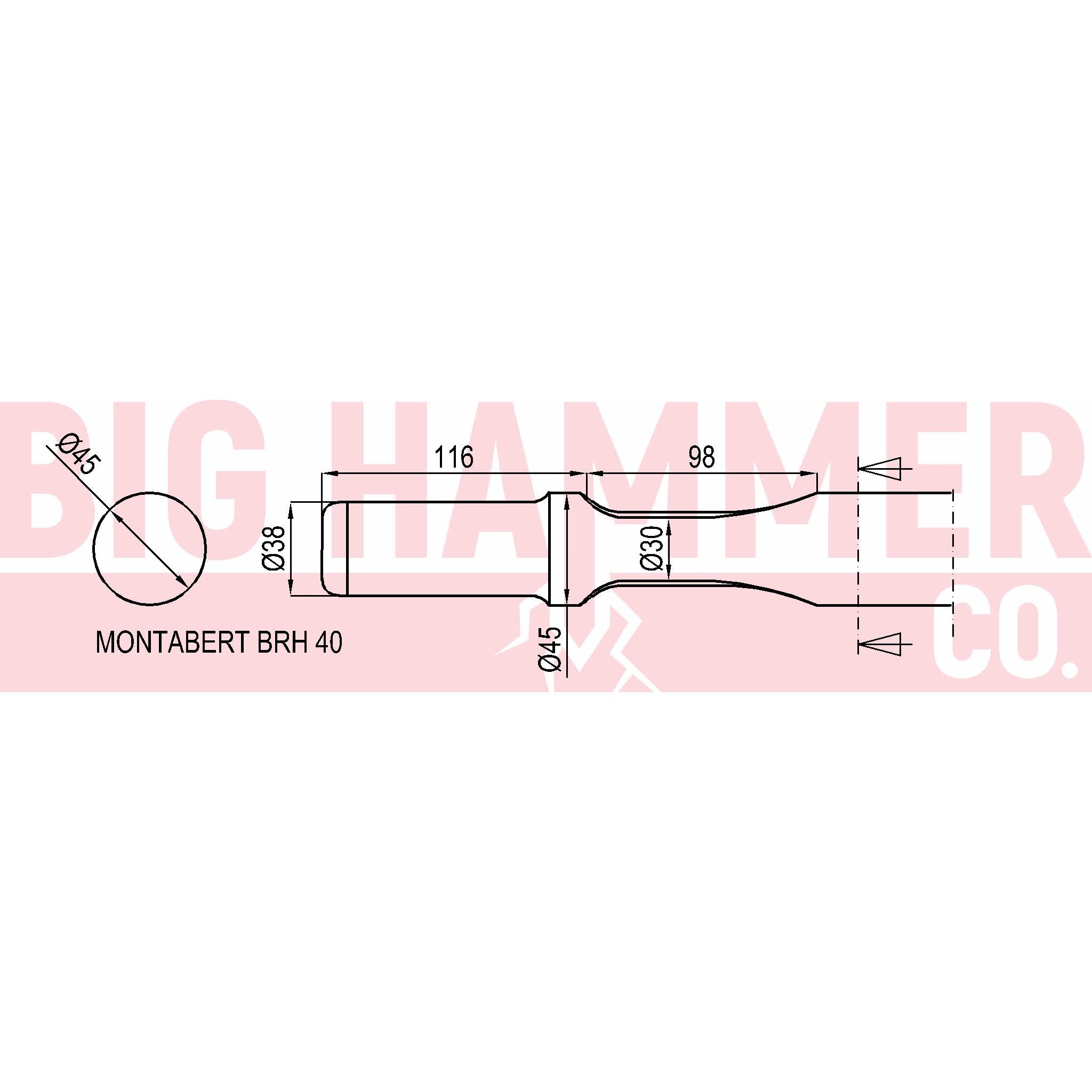Montabert BRH40 Point and Chisel