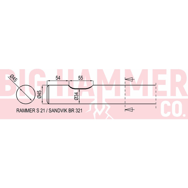 Rammer S21, Sandvik BR321 Points & Chisel