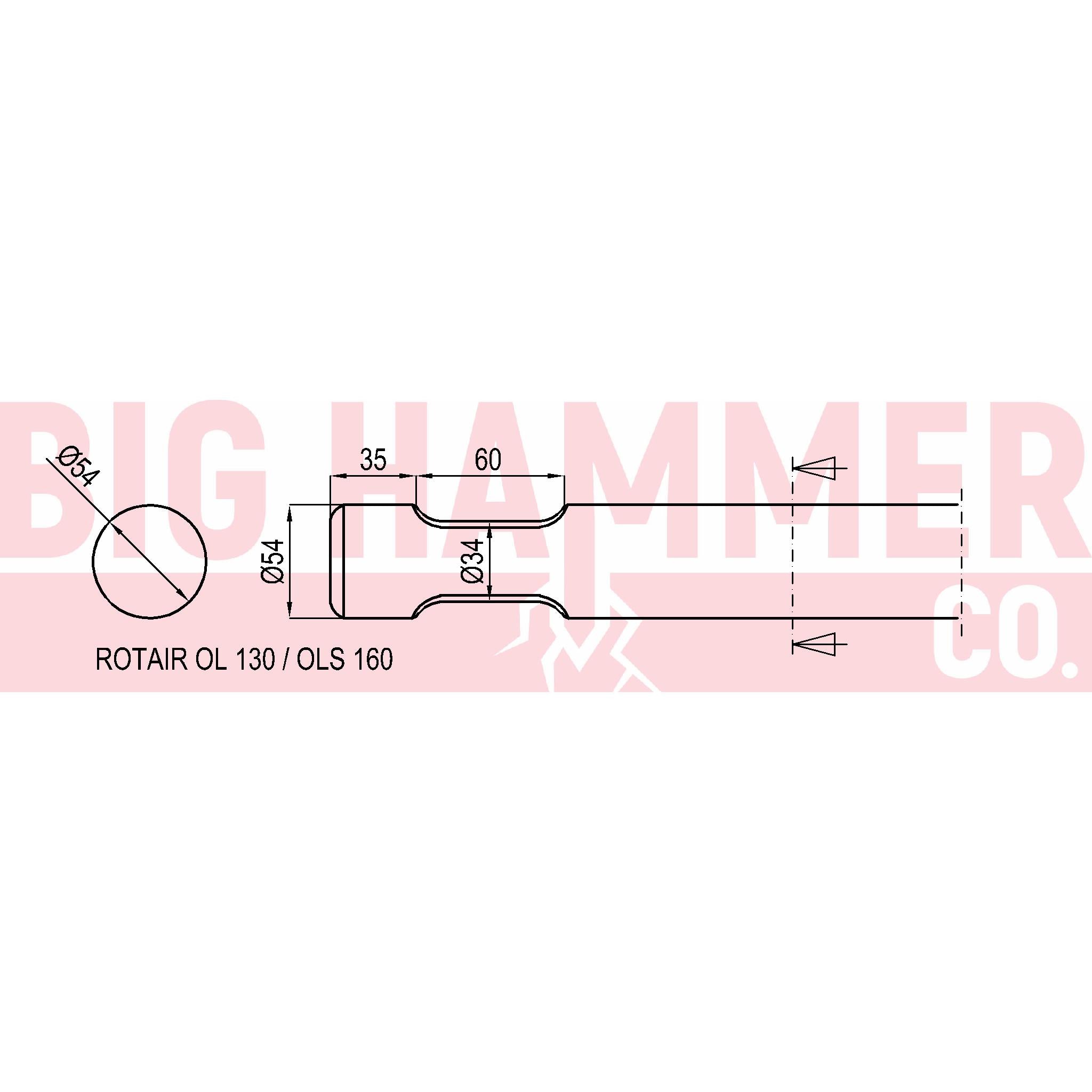 Rotair OL130 , OLS160 Chisel and Point